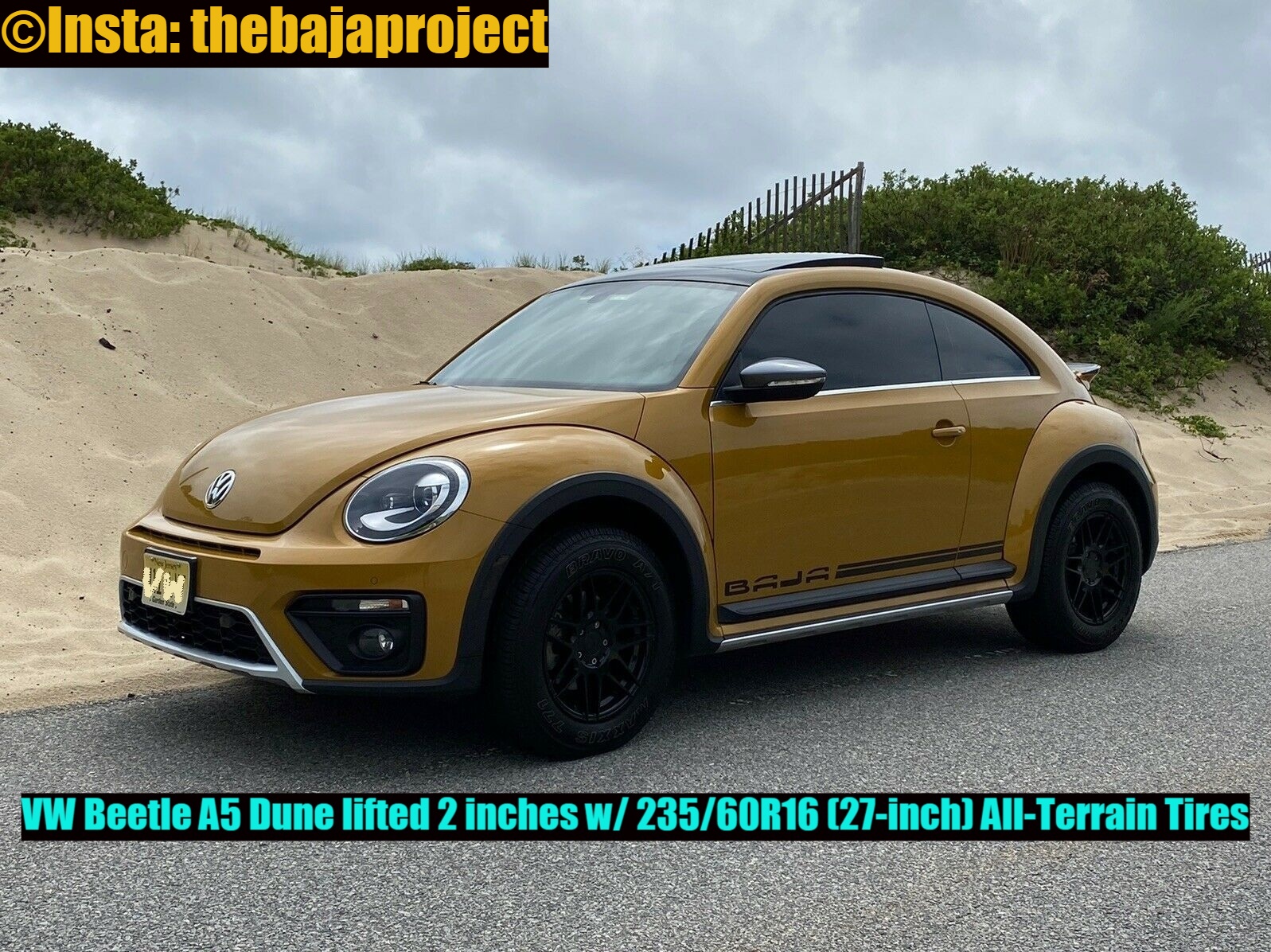The cool Beetle is lifted w/ firmer high-performance German coils.  Follow more @Insta: thebajaproject